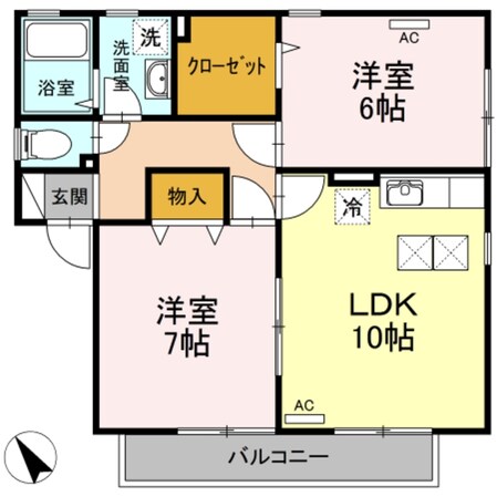 パレスK の物件間取画像